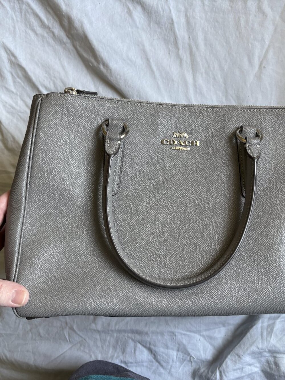 Coach Surrey Carryall Grey Large - Picture 2 of 15